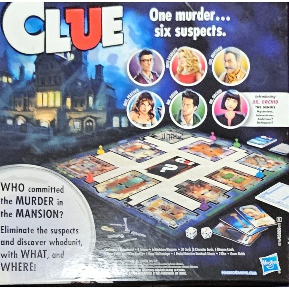 Clue Classic Mystery Board Game 2-6 Players Ages 8+ Hasbro Gaming 2